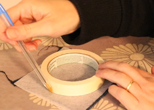 Hand woven fabric Yo- Yo tutorial